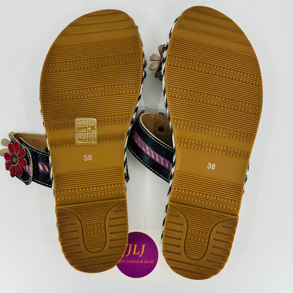 L'Artiste Spring Step Women's Resort Slip On Floral Sandals Size 38 EU/ 7.5-8 US - Picture 10 of 12